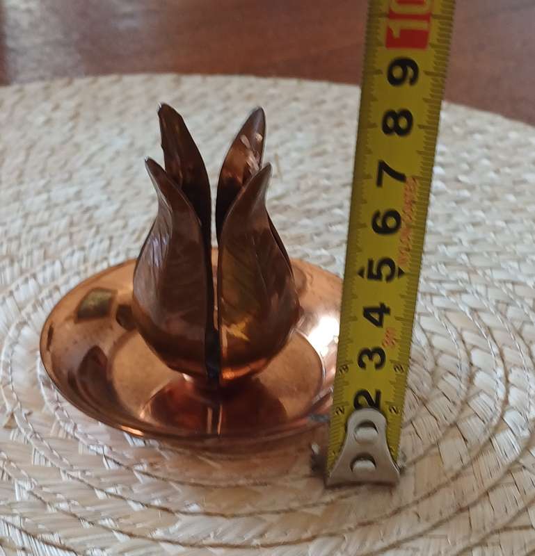 1980'S COPPER PLATED CANDLE HOLDER