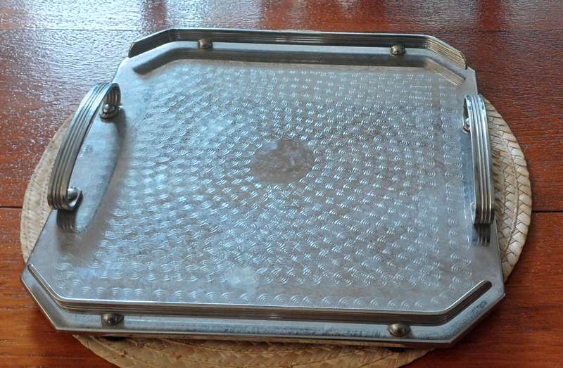 Vintage Retro Australian Ranleigh Stainless Steel Drinks Serving Tray