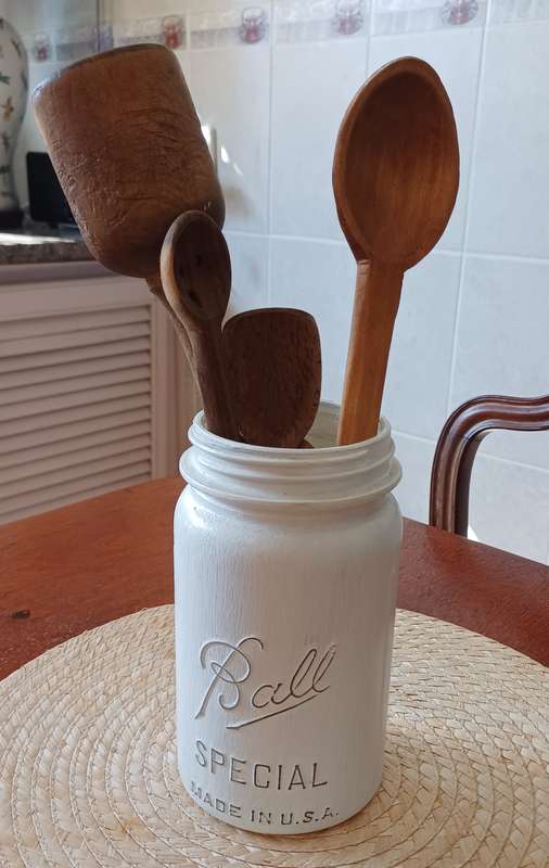 Vintage Ball Bottle with Utensils