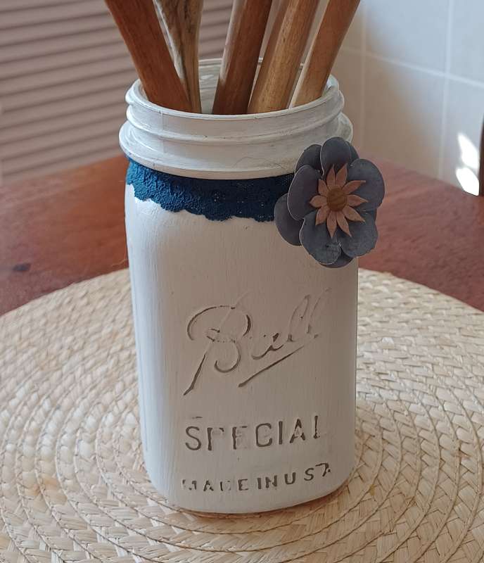 Vintage Ball Bottle with Utensils