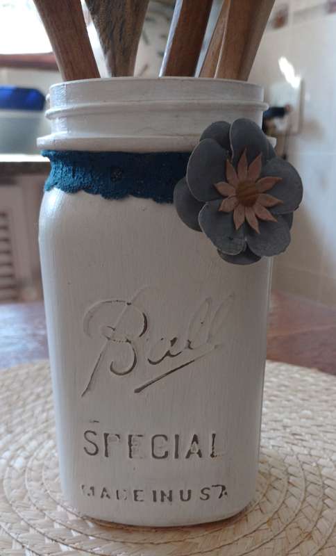 Vintage Ball Bottle with Utensils