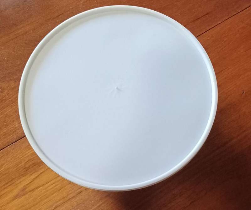 Vintage Plastic Blue and White Biscuit Container