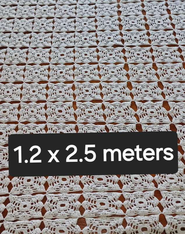 Crochet Table Cloth  1.2m x 2.5m