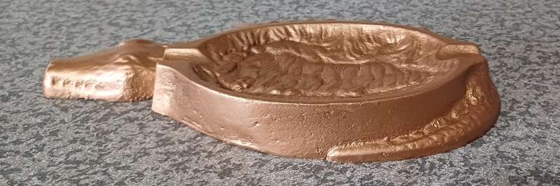 Vintage Cast Iron Crocodile Ashtray  Victoria Falls Souvenir | Heavy Copper-Coloured Collectible