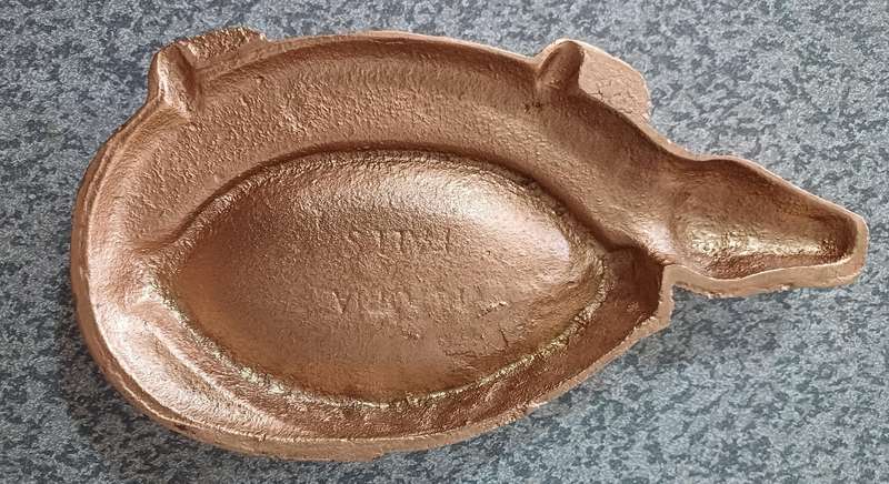 Vintage Cast Iron Crocodile Ashtray  Victoria Falls Souvenir | Heavy Copper-Coloured Collectible