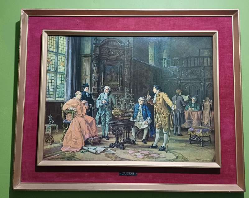 MARGARET DOVASTON 1884-1955  THE CONFERENCE, HIGH QUALITY PAINTING PRINT