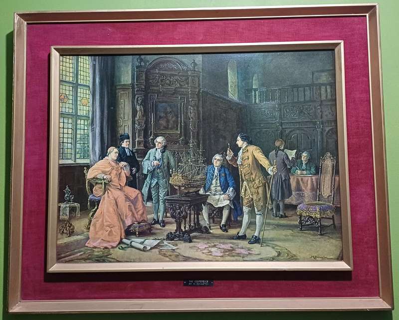 MARGARET DOVASTON 1884-1955  THE CONFERENCE, HIGH QUALITY PAINTING PRINT