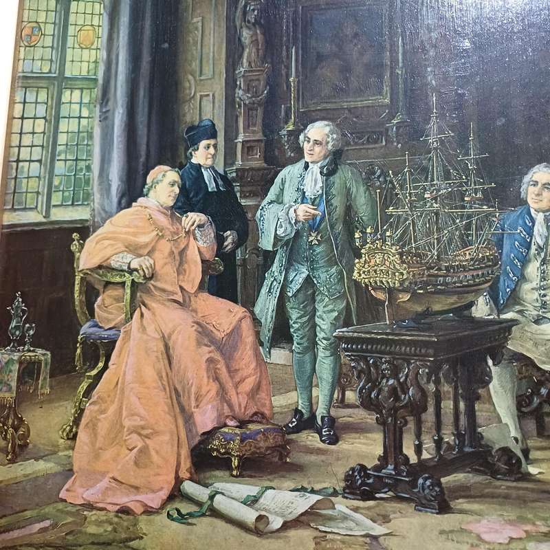 MARGARET DOVASTON 1884-1955  THE CONFERENCE, HIGH QUALITY PAINTING PRINT