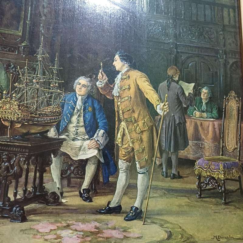 MARGARET DOVASTON 1884-1955  THE CONFERENCE, HIGH QUALITY PAINTING PRINT