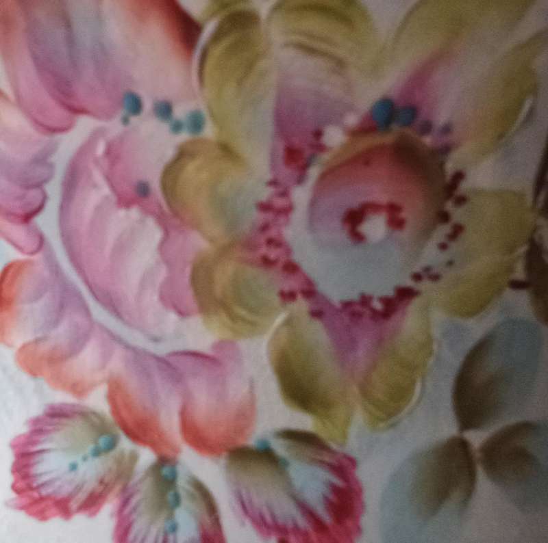 Porcelain Floral Biscuit Jar  14 x 14 cm High