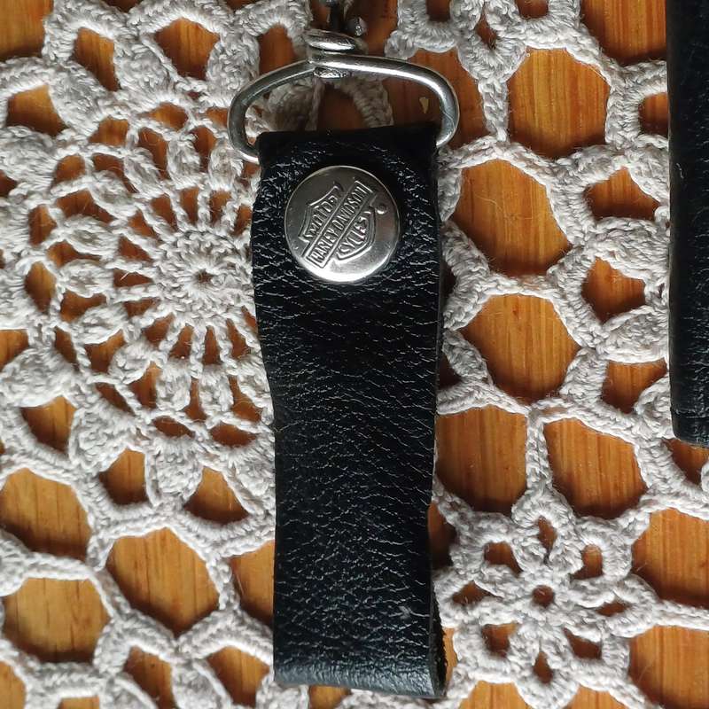 Harley-Davidson Men's Vintage Leather Biker Wallet with Chain & Clip