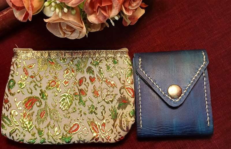Two Small Wallets  | Minimalist Leather wallet |  Girly Wallet |