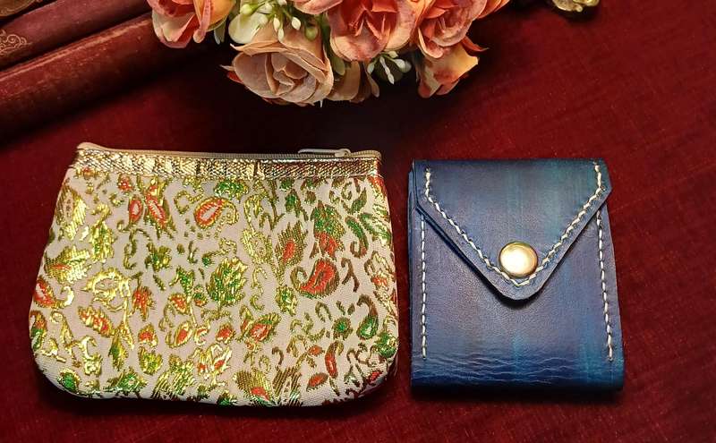 Two Small Wallets  | Minimalist Leather wallet |  Girly Wallet |