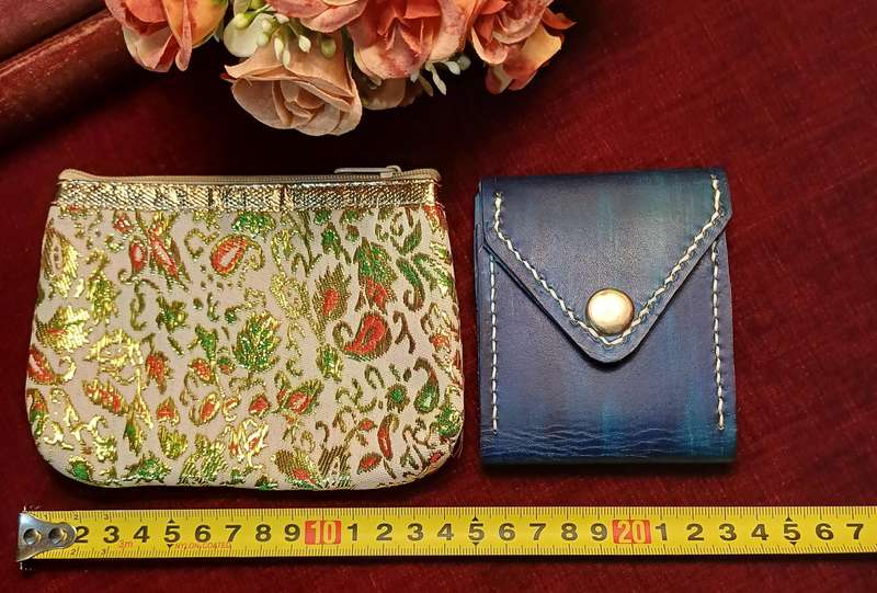 Two Small Wallets  | Minimalist Leather wallet |  Girly Wallet |
