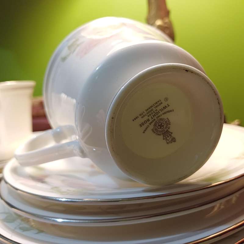 Royal Doulton Twilight Rose (1984) Set of 6 Trios | Excellent Condition