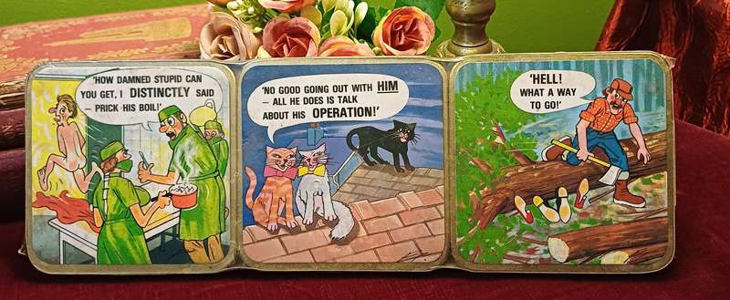 Vintage Set of 6 Naughty Coasters  Sealed in Original Packaging | Art Publishers