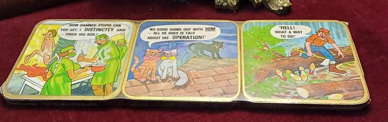 Vintage Set of 6 Naughty Coasters  Sealed in Original Packaging | Art Publishers