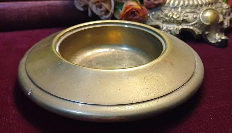 Large Round Brass Candle Holder