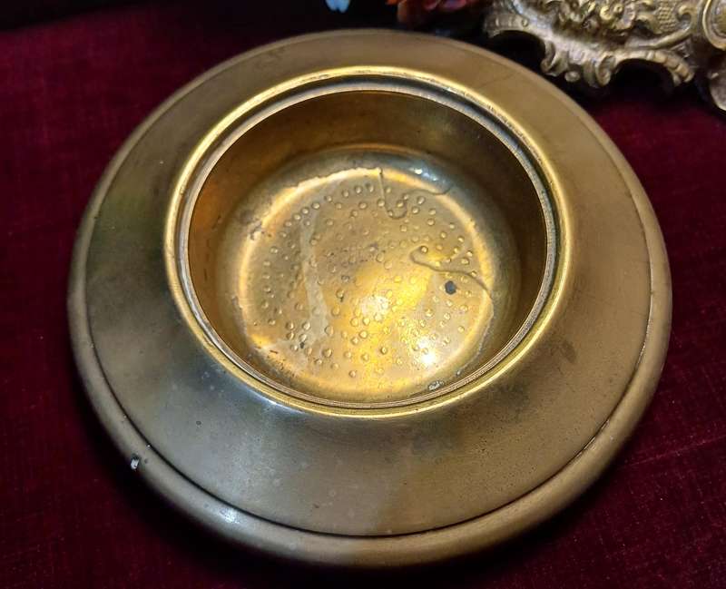 Large Round Brass Candle Holder