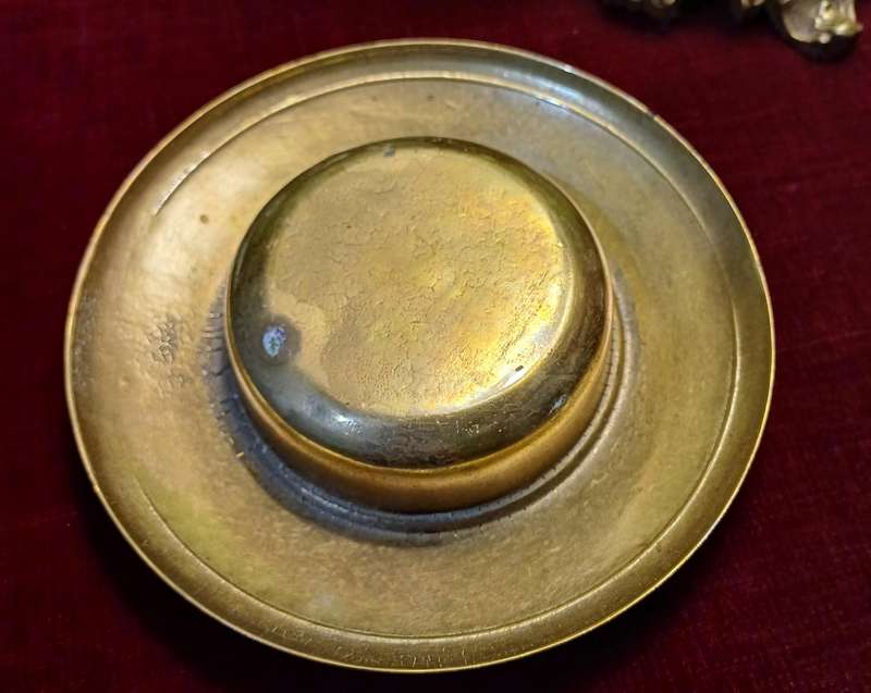 Large Round Brass Candle Holder