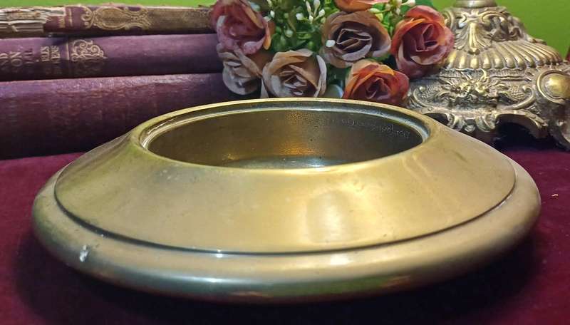 Large Round Brass Candle Holder