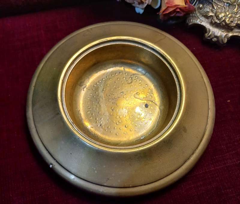Large Round Brass Candle Holder
