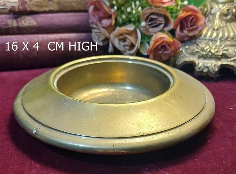 Large Round Brass Candle Holder