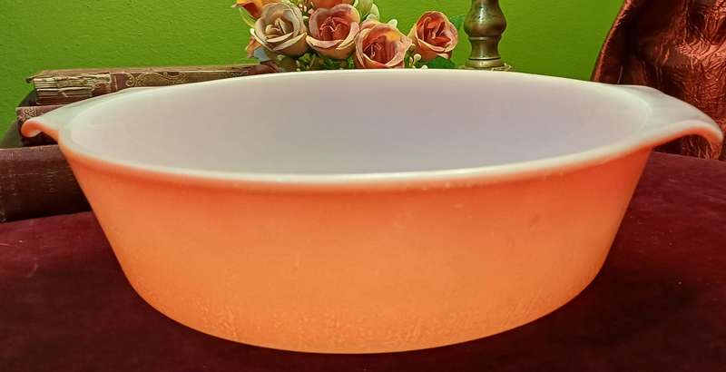 Retro Anchor Hocking Fire King Orange Ombre 1½ QT Casserole Bowl  Ovenware