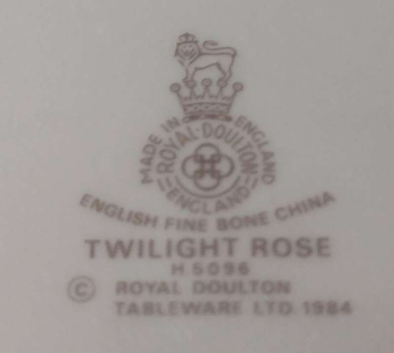 Vintage 1984 Royal Doulton "Twilight Rose" Cake Plate  Timeless Elegance