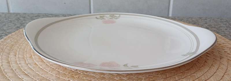 Vintage 1984 Royal Doulton "Twilight Rose" Cake Plate  Timeless Elegance