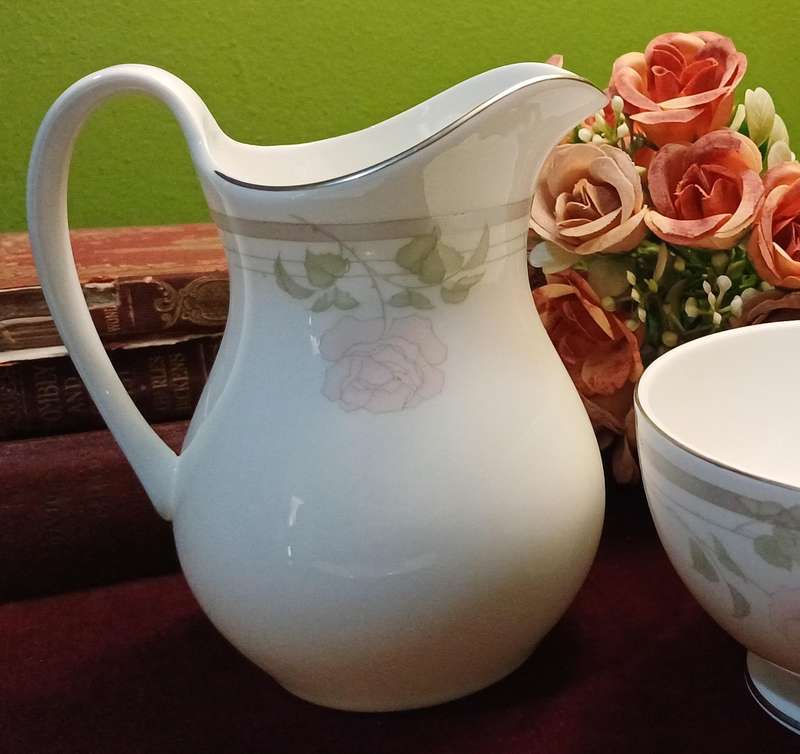 Vintage 1984 Royal Doulton "Twilight Rose" Milk Pourer & Sugar Bowl  Elegant Tea-Time Charm