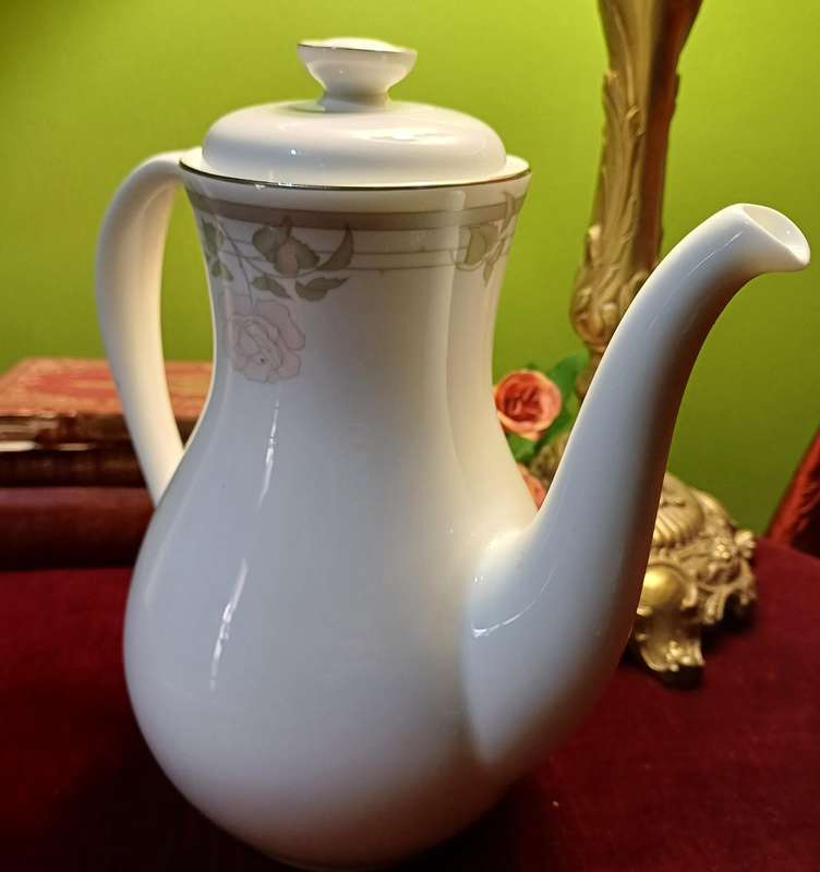 Royal Doulton "Twilight Rose" 1984 Coffee Pot with Lid  Graceful Vintage Charm
