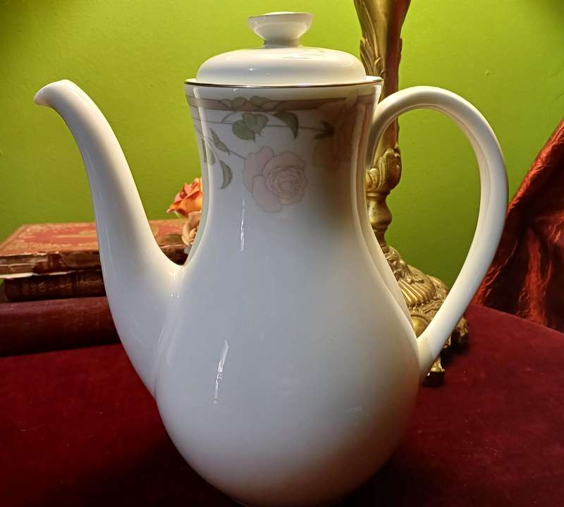 Royal Doulton "Twilight Rose" 1984 Coffee Pot with Lid  Graceful Vintage Charm