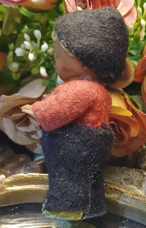 Vintage German Antique Rubber Boy Doll  Miniature