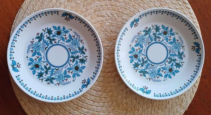 Set of 2 Noritake Progression Blue Moon 9022 Side Plates  Japan