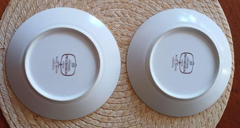 Set of 2 Noritake Progression Blue Moon 9022 Side Plates  Japan