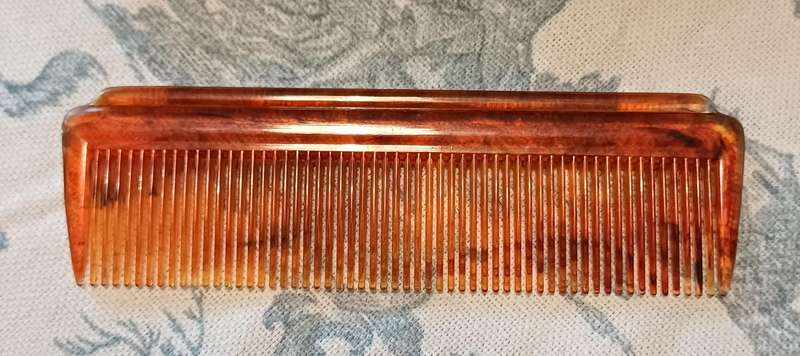 Vintage Floral Petit Point Case with Comb