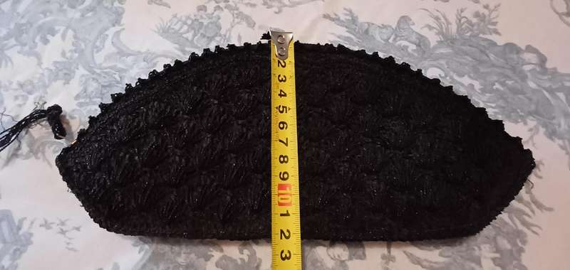 Vintage 1940s Black Evening Bag with YKK Zipper  Stunning Condition