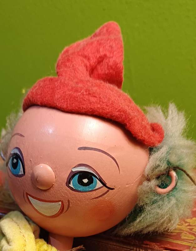 Vintage 1960s Pelham Puppets Clown Marionette  30 cm