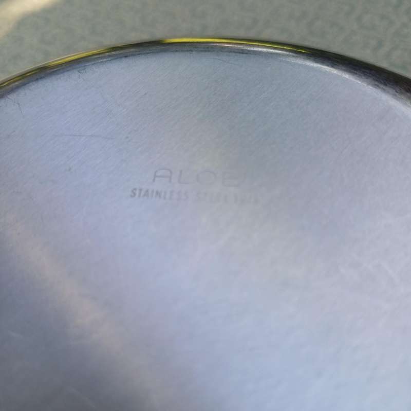 Large Heavy Aloe Stainless Steel Mixing Bowl