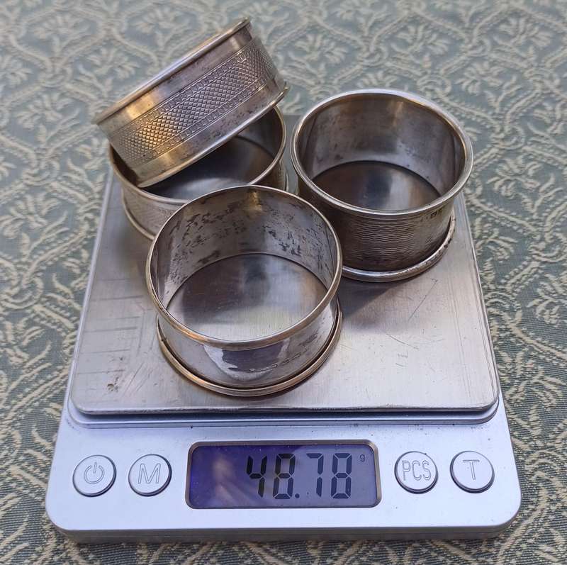 4 VINTAGE SILVER NAPKIN/SERVIET HOLDERS