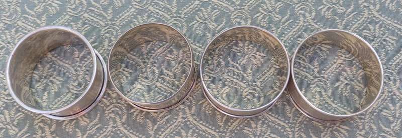 4 VINTAGE SILVER NAPKIN/SERVIET HOLDERS