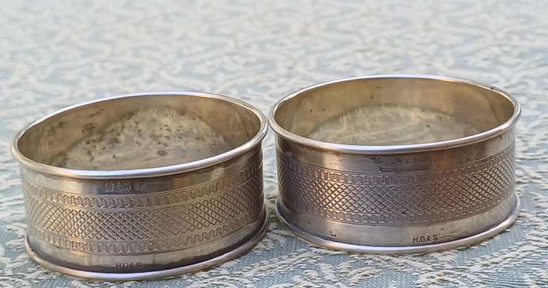 4 VINTAGE SILVER NAPKIN/SERVIET HOLDERS
