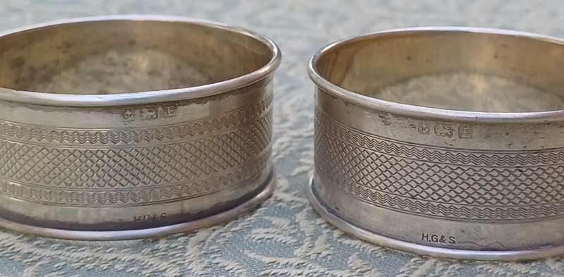 4 VINTAGE SILVER NAPKIN/SERVIET HOLDERS