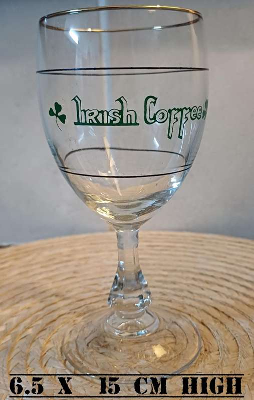 Vintage Irish Coffee Glasses  Set of 6  Elegant Retro Charm! (set 02)