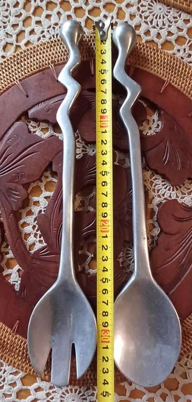 VINTAGE UTENSILS | DISPLAY | DECOR | SALAD SET | WUMA  STAMPED |