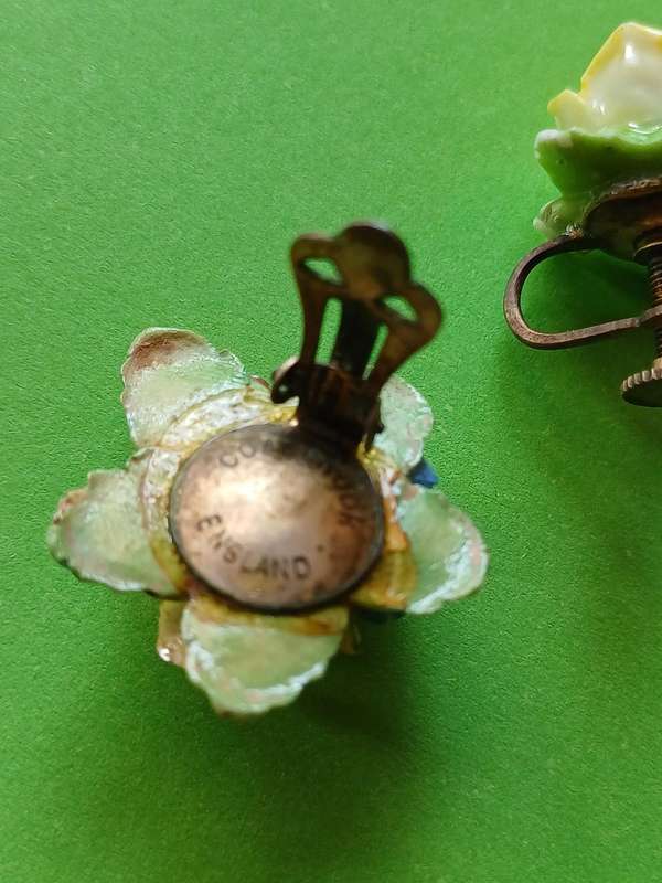 Vintage Bone China Floral Earring Sets Coalbrook, Made in England| 18 |