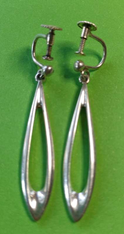 Vintage 1960's Poul Warmind #31 Denmark Sterling Silver earings | 23 |