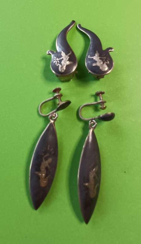 Siam EARINGS  sterling silver  | TWO SET | 26 |
