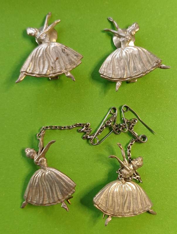 Vintage Sterling Silver Ballerina brooch/pins & Earings  | 31 |